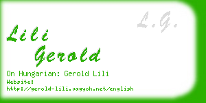 lili gerold business card